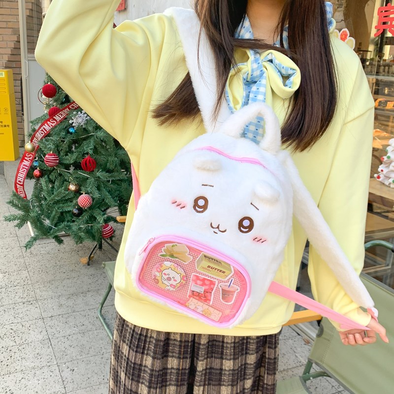 推し活グッズ ふわもこうさぎ推し活リュック