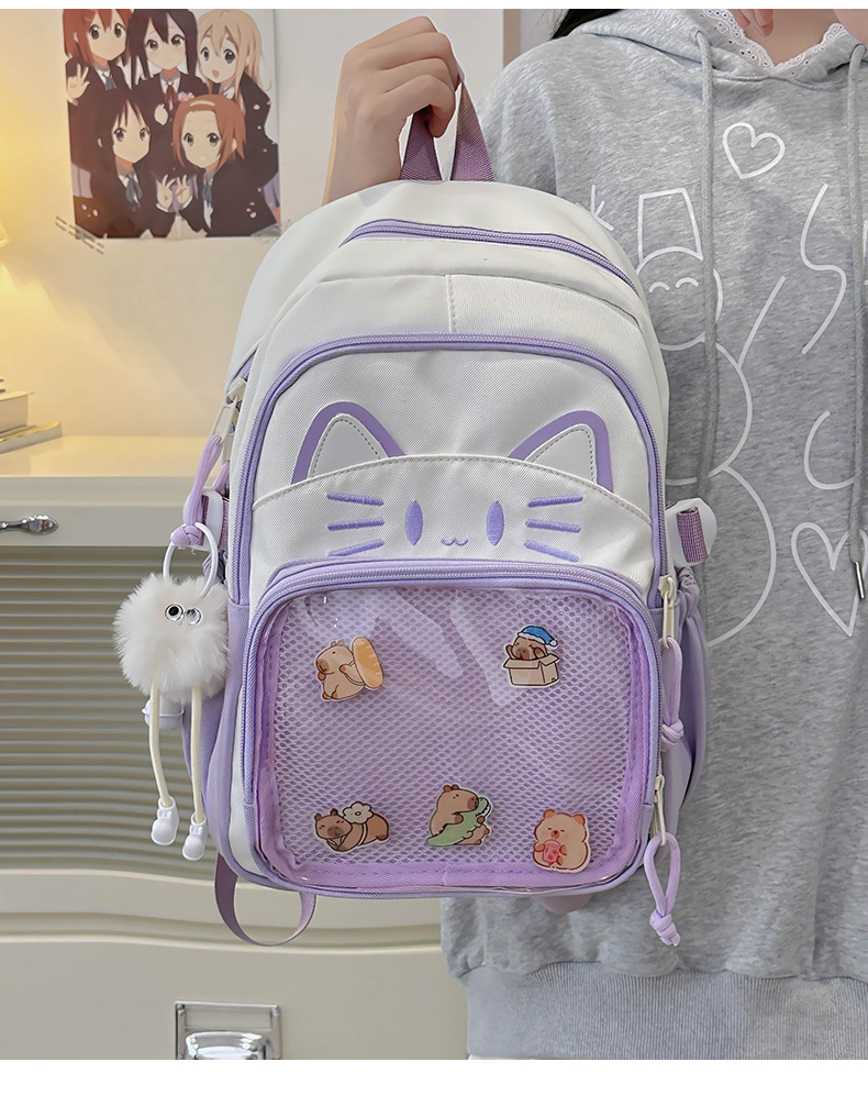 推し活グッズ ねこさん顔の推し活リュック