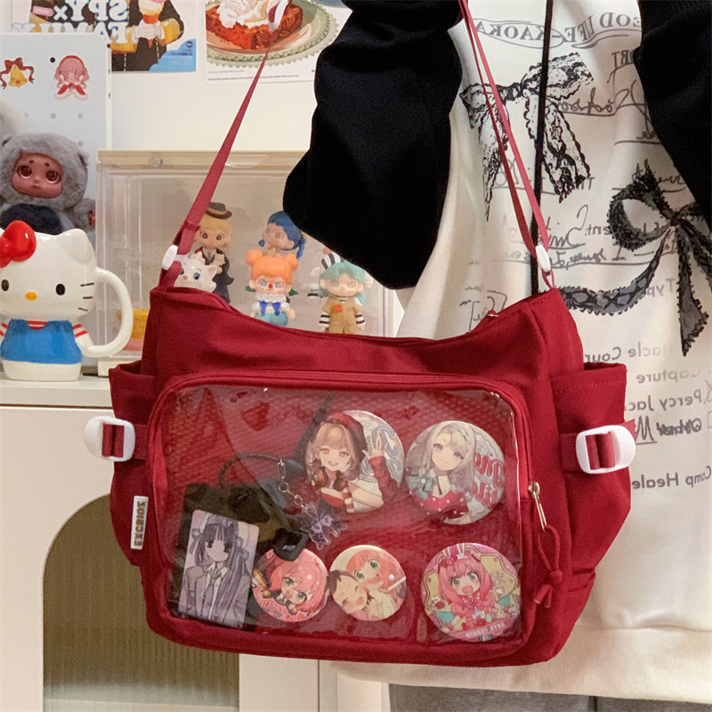 推し活グッズ 推し活対応透明ポケット付きショルダーバッグ