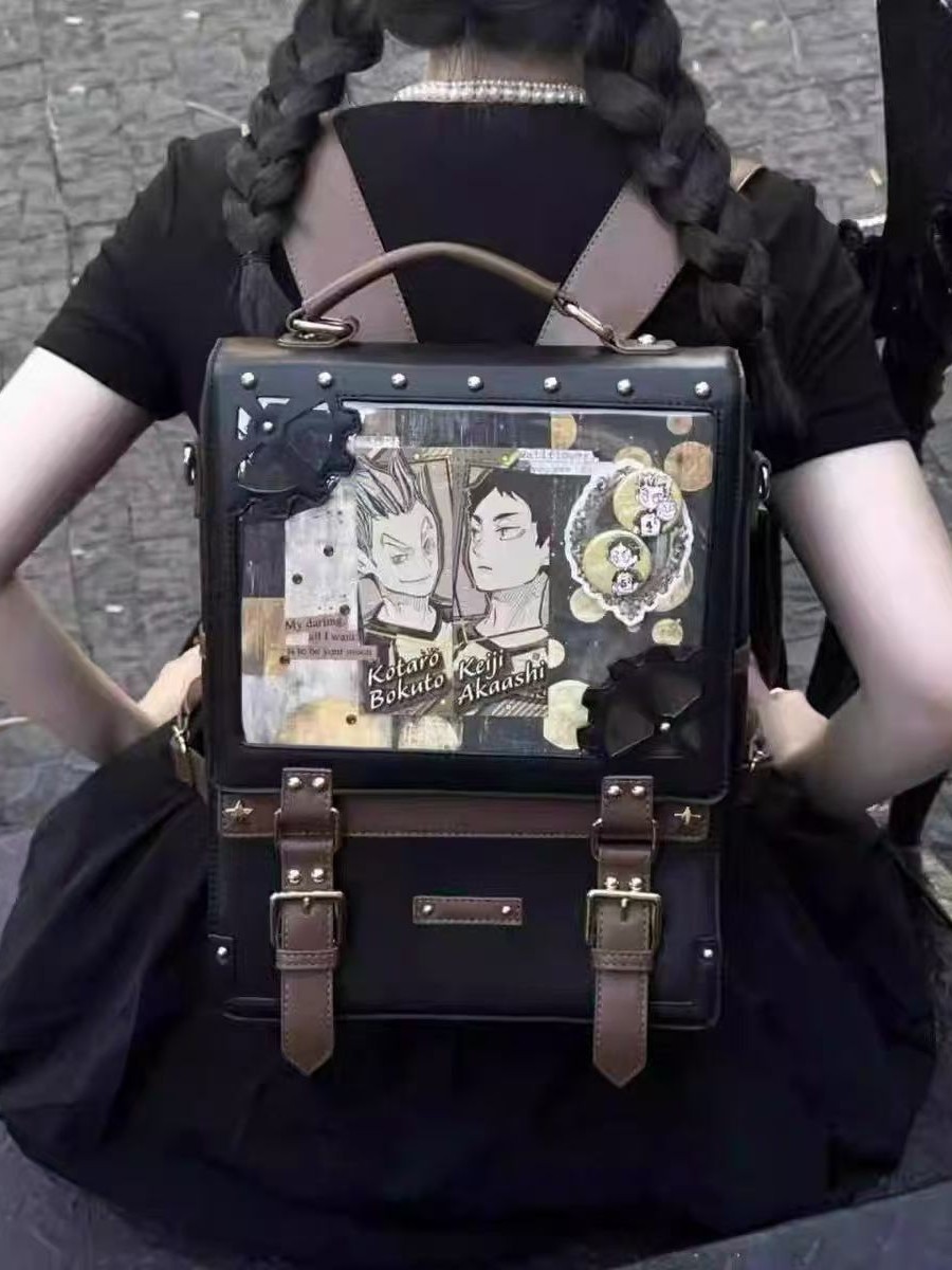 推し活グッズ 推しが見える透明窓付き痛バッグリュック