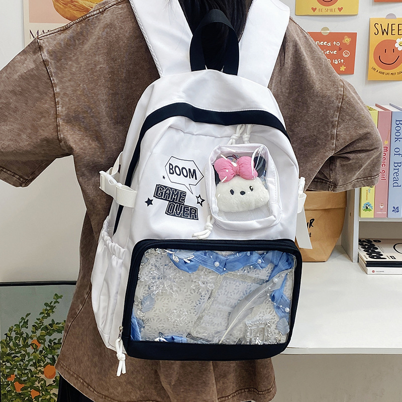 推し活グッズ 透明ポケット付き推し活デザインリュック