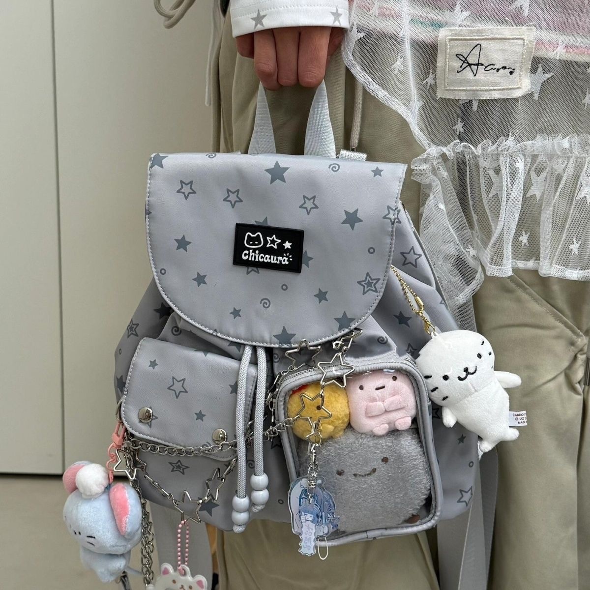 推し活グッズ 星空ぬいぐるみ飾り付き推しリュック