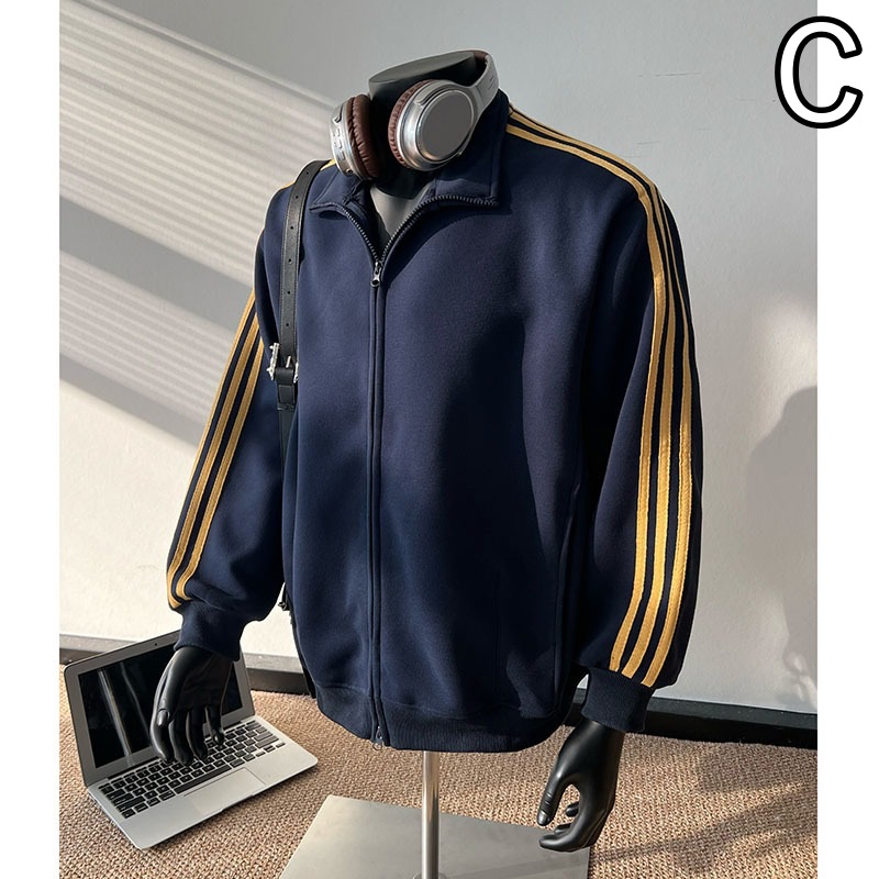 40 代 メンズ ファッション メンズ ジップアップ ジャージ ジャケット グレー