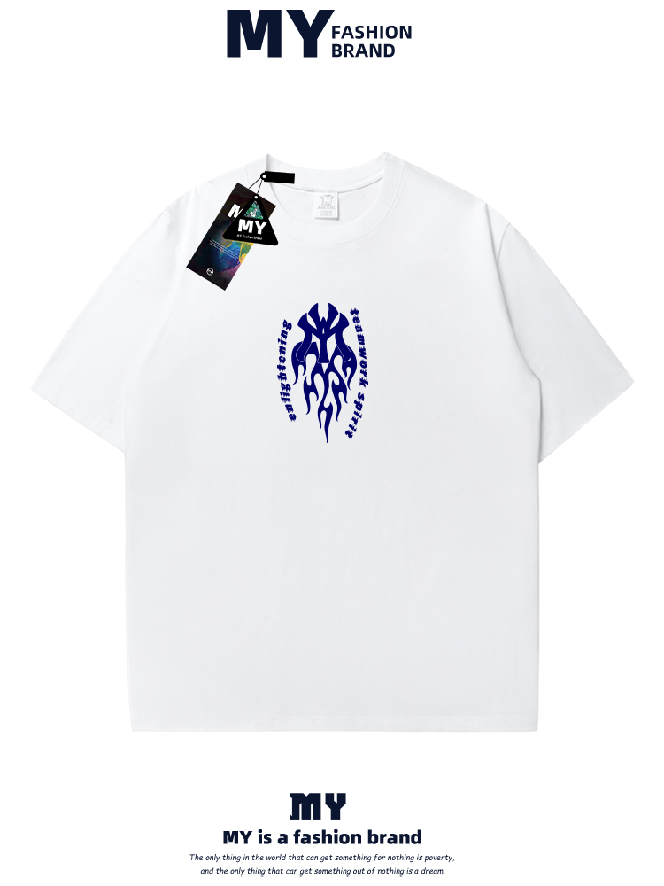 40 代 ファッション メンズ 炎模様デザイン 大人の余裕Tシャツ