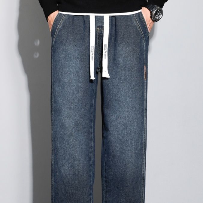 40 代 ファッション メンズ 余裕シルエット デニムワイドパンツ