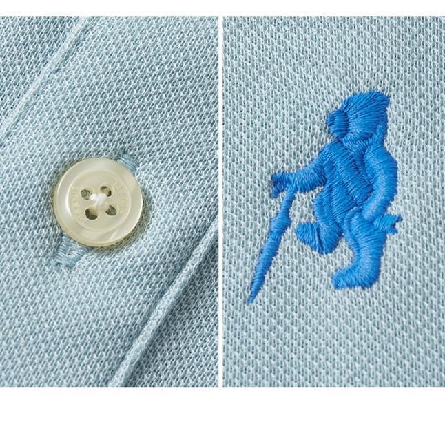 40 代 ファッション メンズ 上質コットン 刺繍入り ポロシャツ