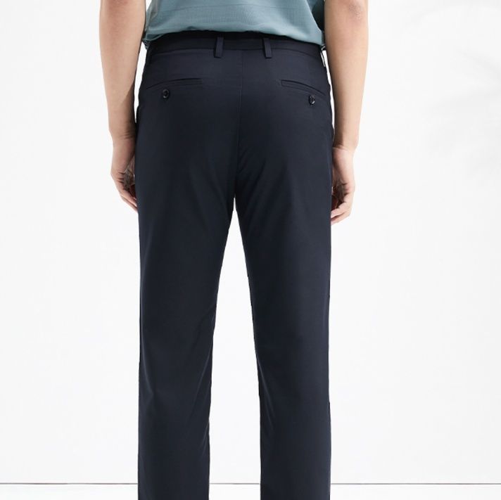 40 代 ファッション メンズ 微弾性ストレッチノータックパンツ
