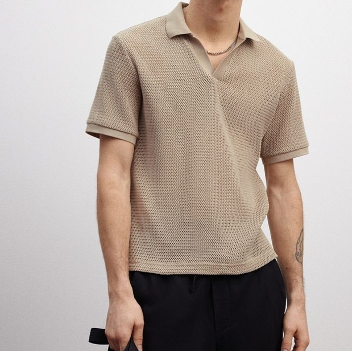 40 代 ファッション メンズ メッシュ編み 大人の涼感ポロシャツ
