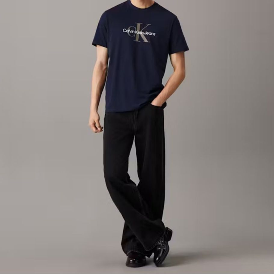 40 代 ファッション メンズ クラシック モノグラム 紳士Tシャツ