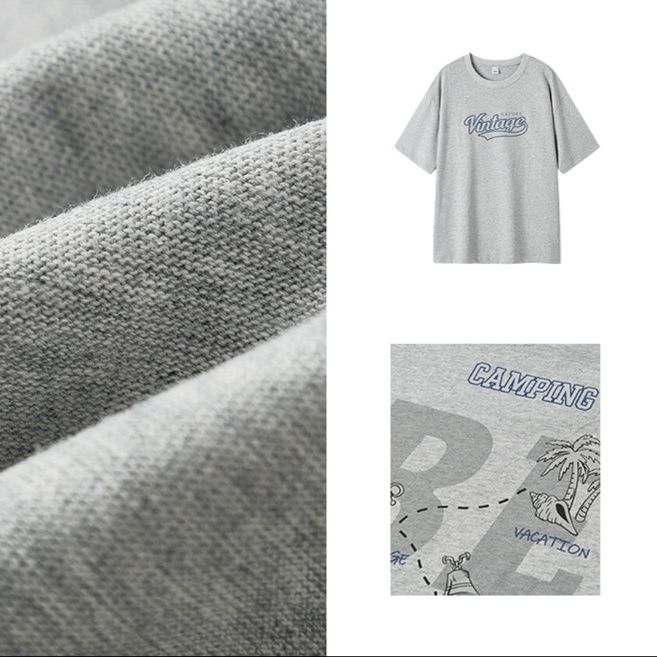 メンズ プリント ゆったりTシャツ