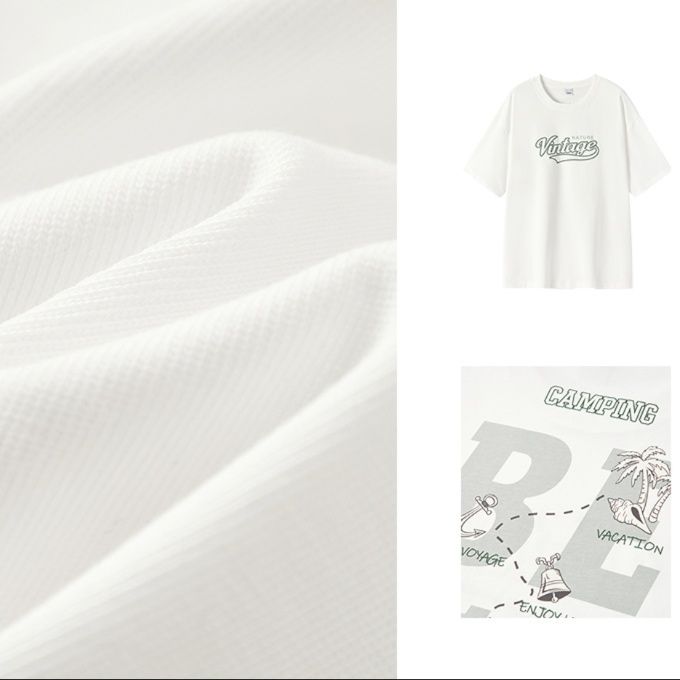 メンズ プリント ゆったりTシャツ