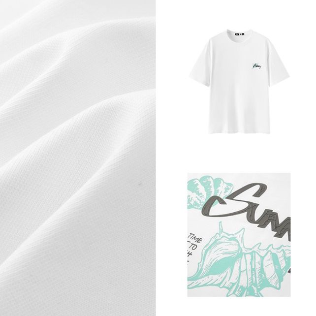 40 代 ファッション メンズ 波の記憶 海辺イラスト半袖Ｔシャツ