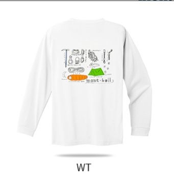 40 代 ファッション メンズ 山岳道具イラスト 長袖Tシャツ