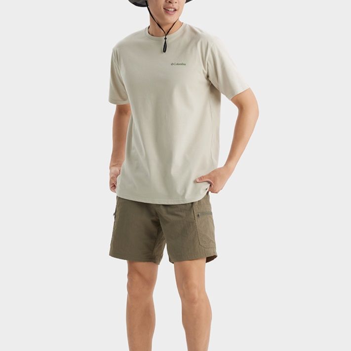 40 代 ファッション メンズ アウトドア風景バックプリントＴシャツ