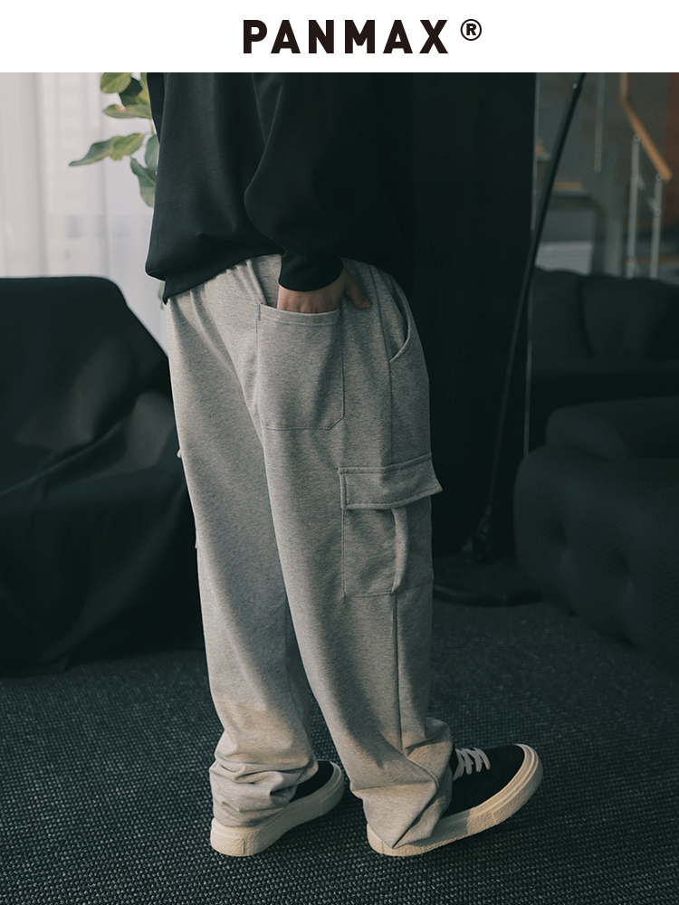 40 代 ファッション メンズ リラックスカーゴスウェットパンツ