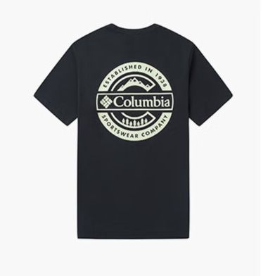 40 代 ファッション メンズ アウトドア感性 バックロゴ Tシャツ