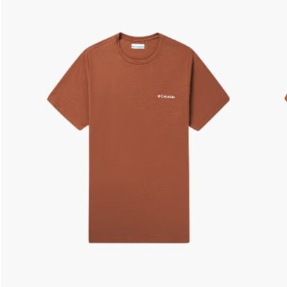 40 代 ファッション メンズ アウトドア感性 バックロゴ Tシャツ