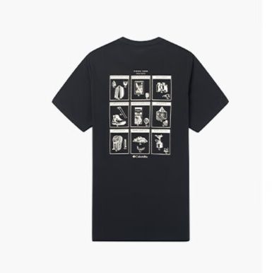 40 代 ファッション メンズ アウトドア感性 バックロゴ Tシャツ