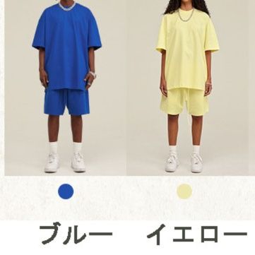 40 代 ファッション メンズ カラバリ豊富 無地Tシャツ・ハーフパンツ 上下セット