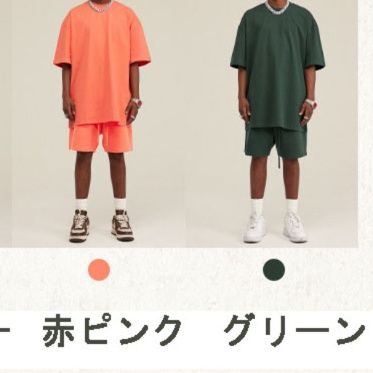 40 代 ファッション メンズ カラバリ豊富 無地Tシャツ・ハーフパンツ 上下セット