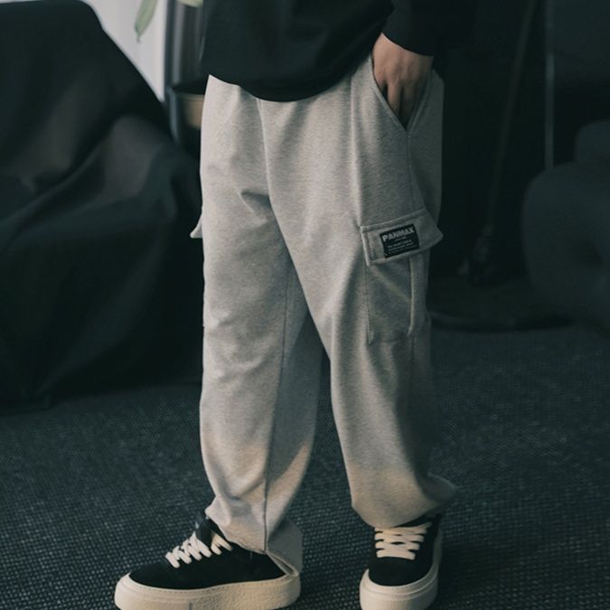 40 代 ファッション メンズ リラックスカーゴスウェットパンツ