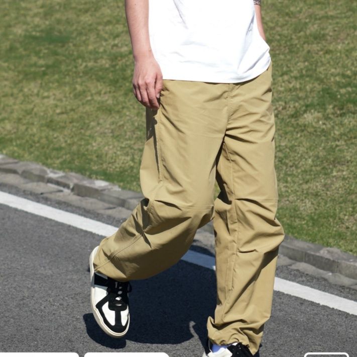 40 代 ファッション メンズ 撥水加工ワイドシルエットパンツ