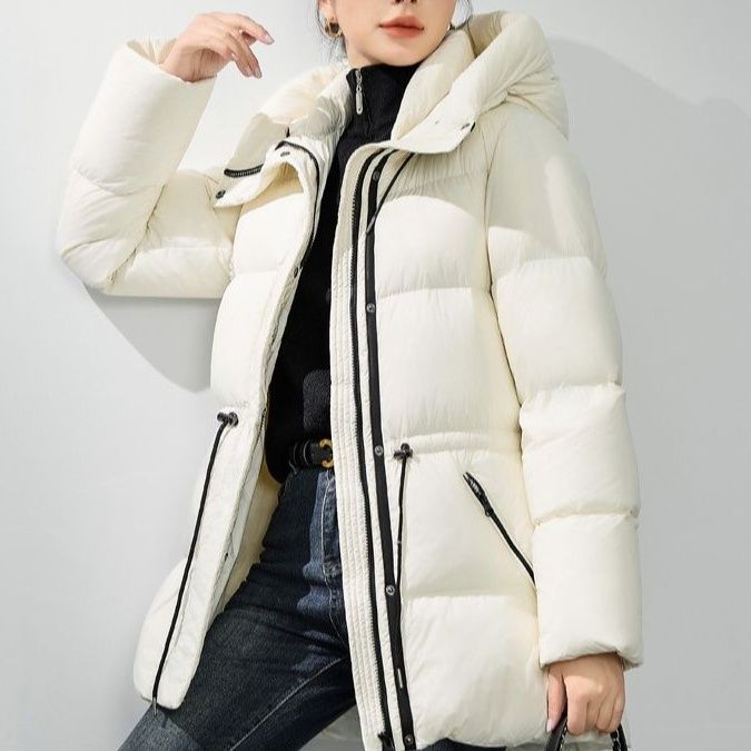 40代ファッションメンズ ボリュームネック中綿入りフード付きダウン