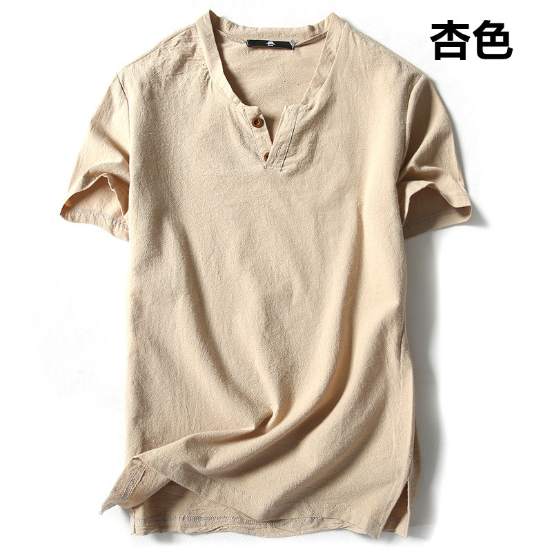 40 代 ファッション メンズ ヘンリーネック 半袖Tシャツ 大きいサイズ 夏 無地 カットソー
