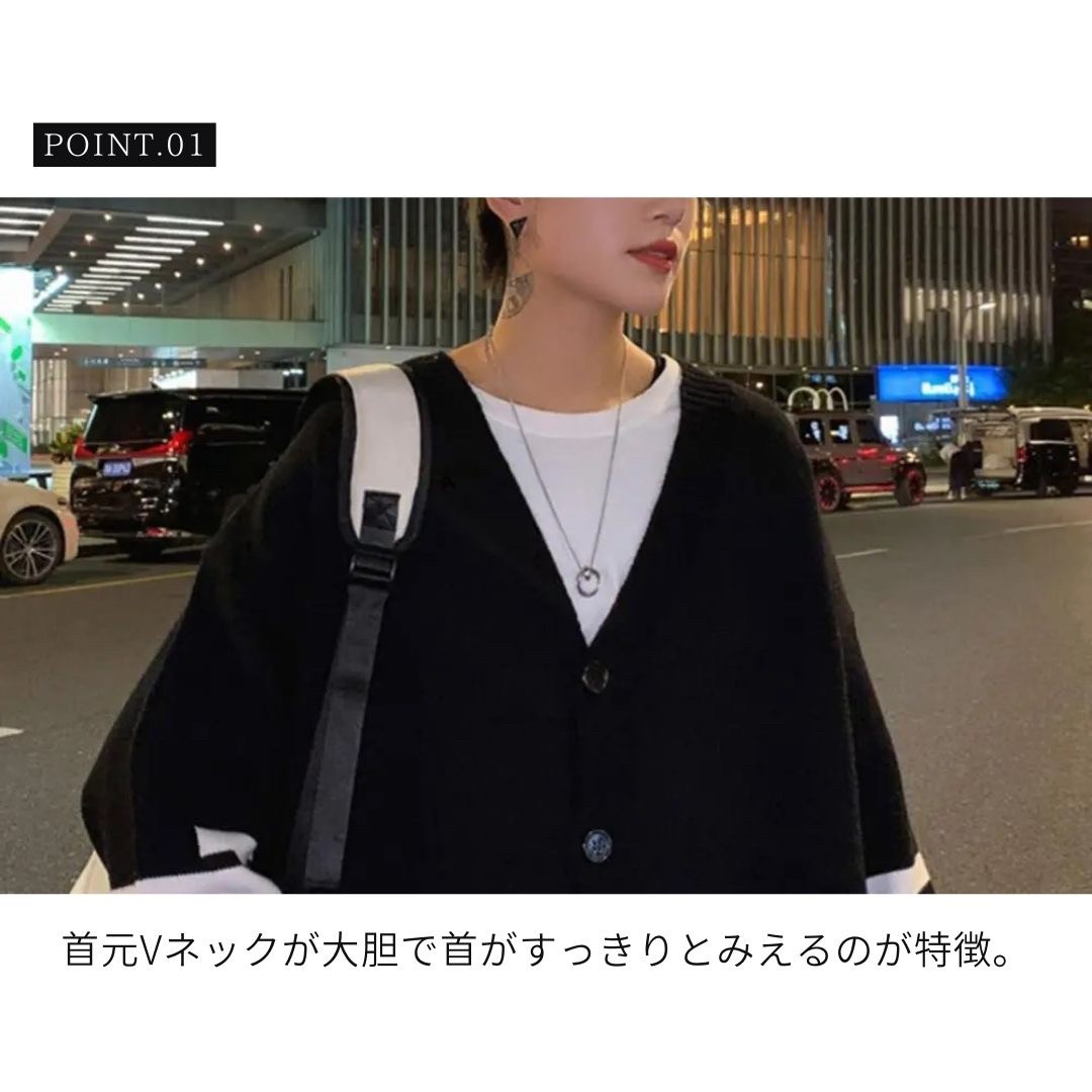 40 代 ファッション メンズ メンズ ニットジャケット 白ライン入り 大人の韓国風 全2色