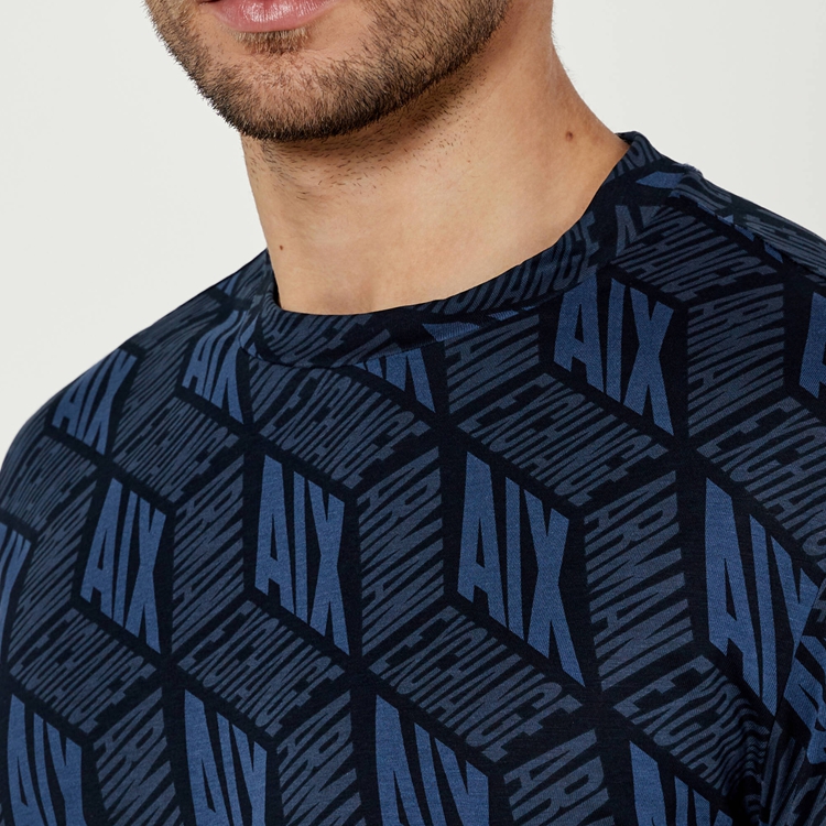 40 代 ファッション メンズ 立体幾何学模様 プレミアムTシャツ