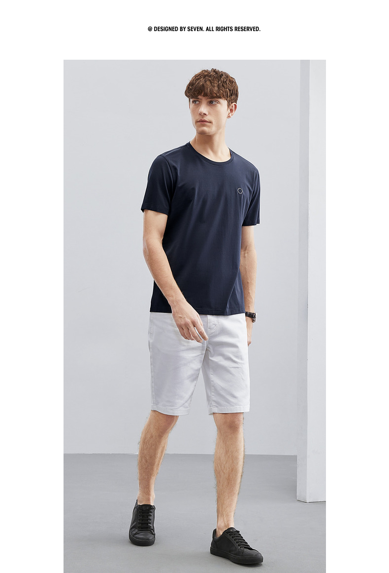 40 代 ファッション メンズ 洗練シンプル クルーネックTシャツ