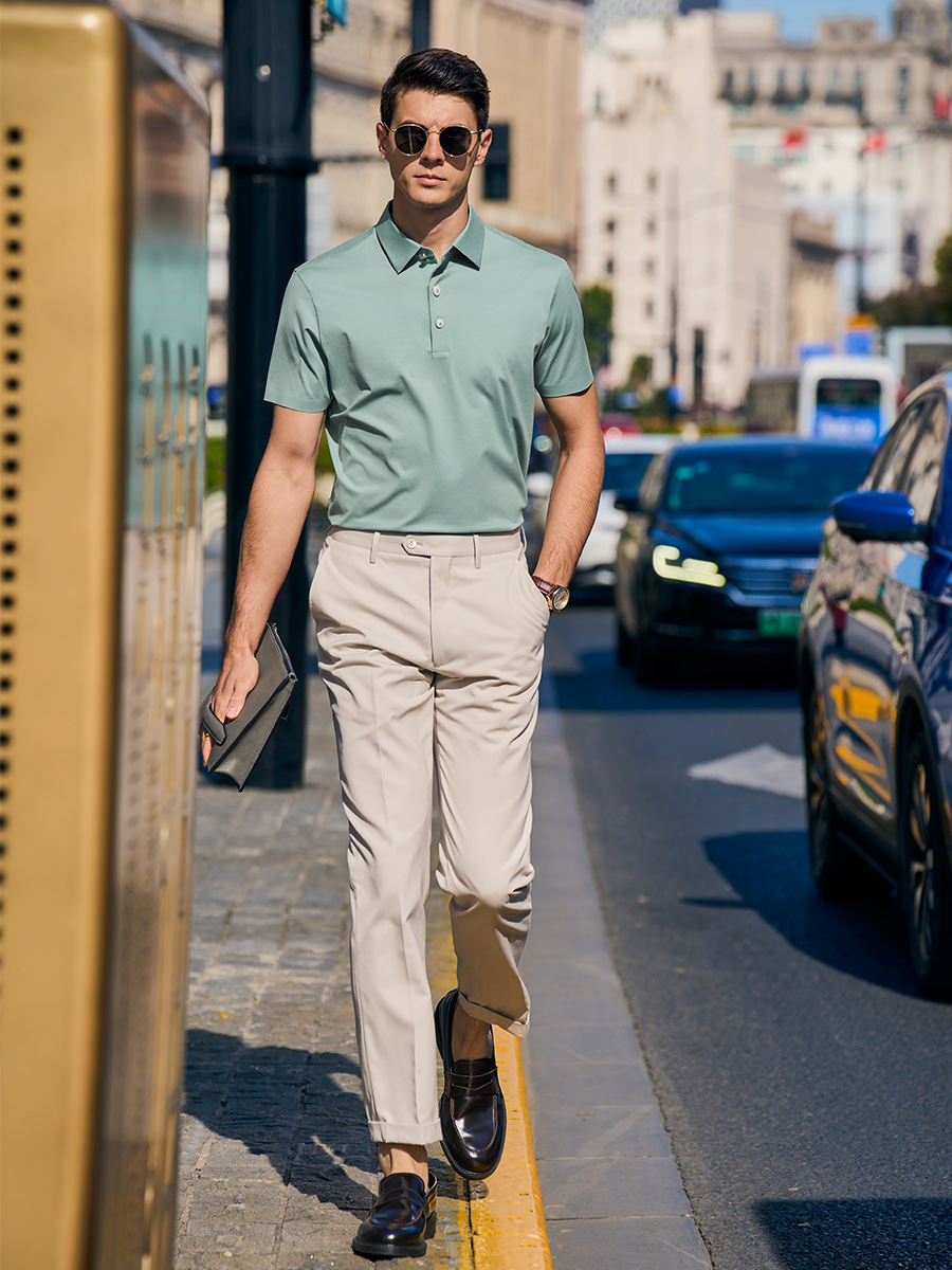 40 代 ファッション メンズ 大人の洗練ポロシャツ