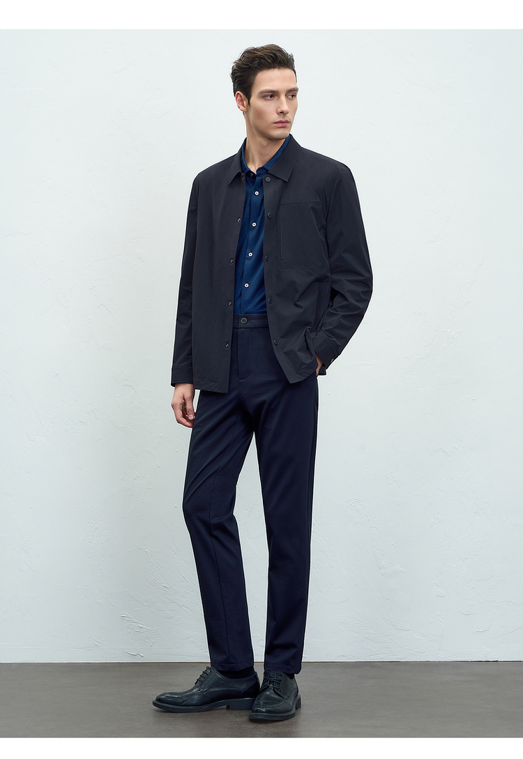 40 代 ファッション メンズ 洗練シルエット シャツジャケット