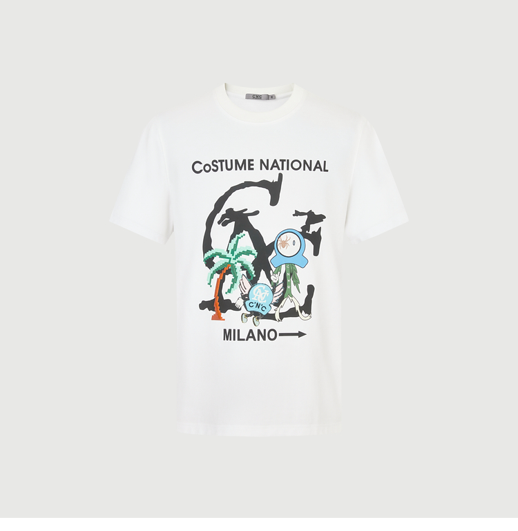 40 代 ファッション メンズ イタリア風グラフィックプリント半袖Ｔシャツ