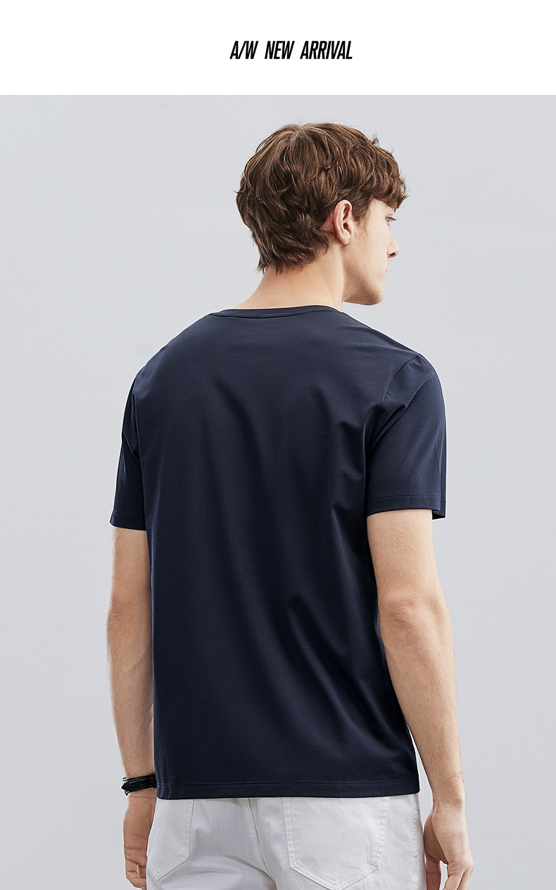 40 代 ファッション メンズ 洗練シンプル クルーネックTシャツ
