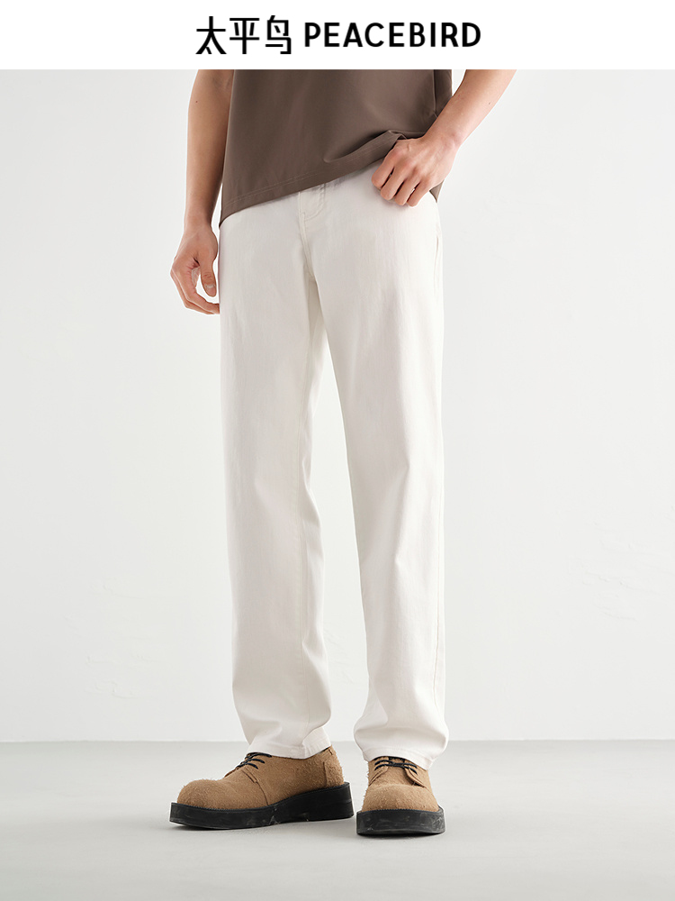 40 代 ファッション メンズ 上質リラックスストレートパンツ