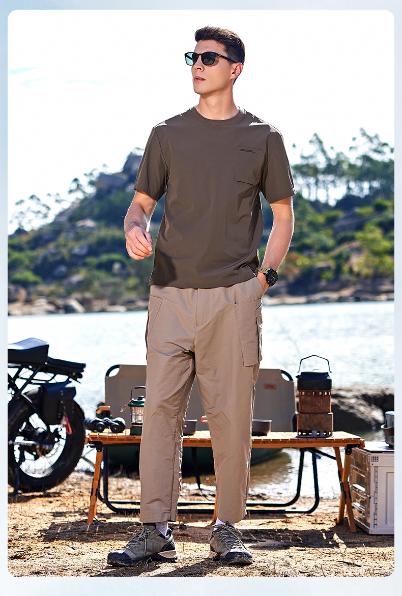 40 代 ファッション メンズ 大人の余裕 胸ポケット機能性Tシャツ