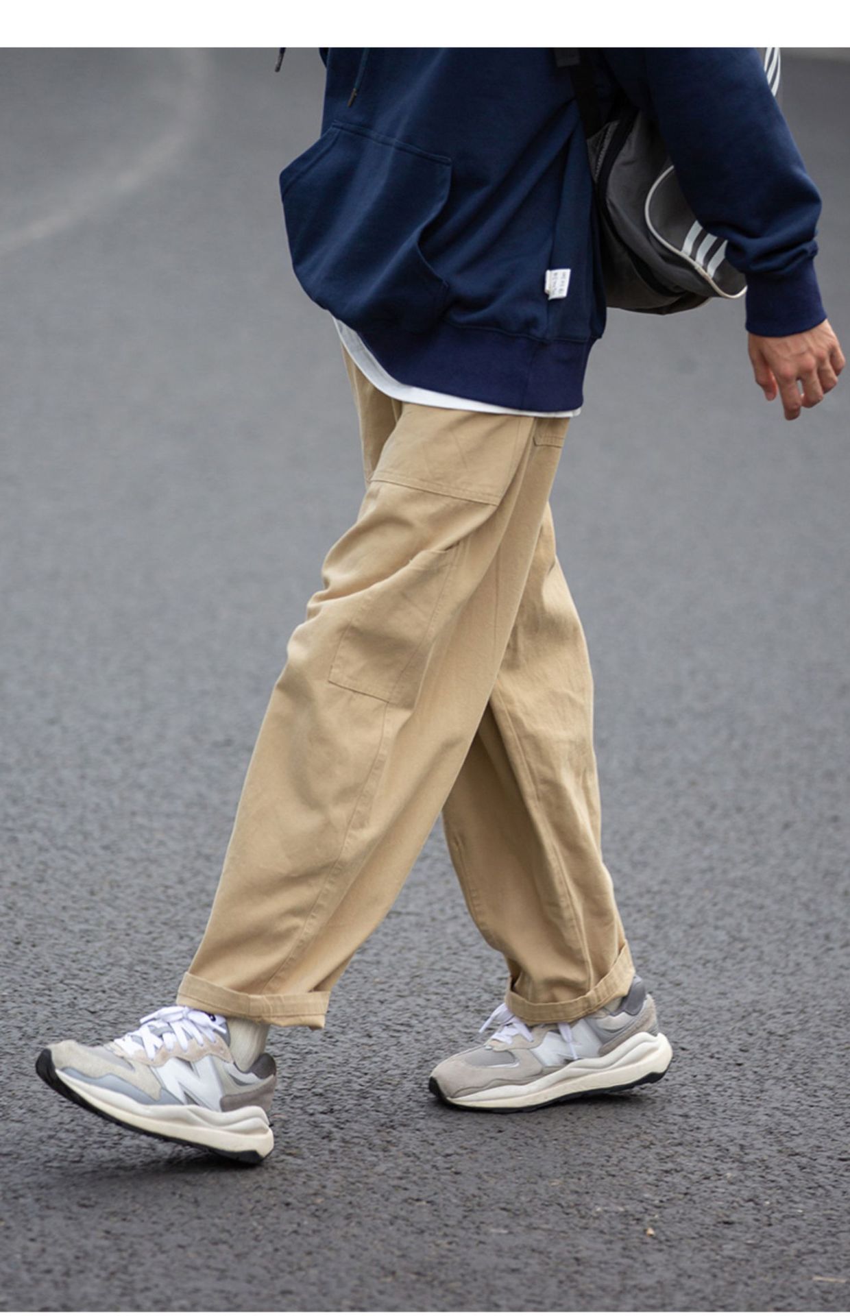 40 代 ファッション メンズ 新作メンズゆったりリラックスパンツ長ズボン