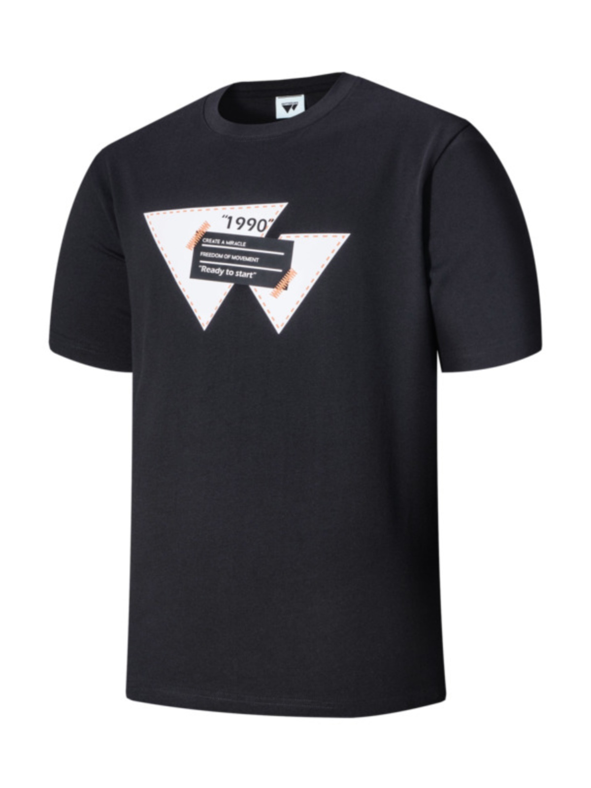 40 代 ファッション メンズ レトロモダン 三角プリント 半袖Tシャツ