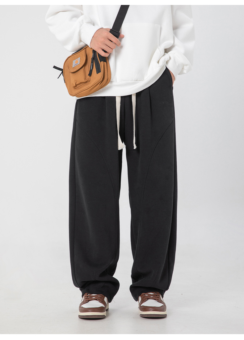 40 代 ファッション メンズ メンズ ゆったりドレープ ワイドパンツ 上質スウェット 全2色