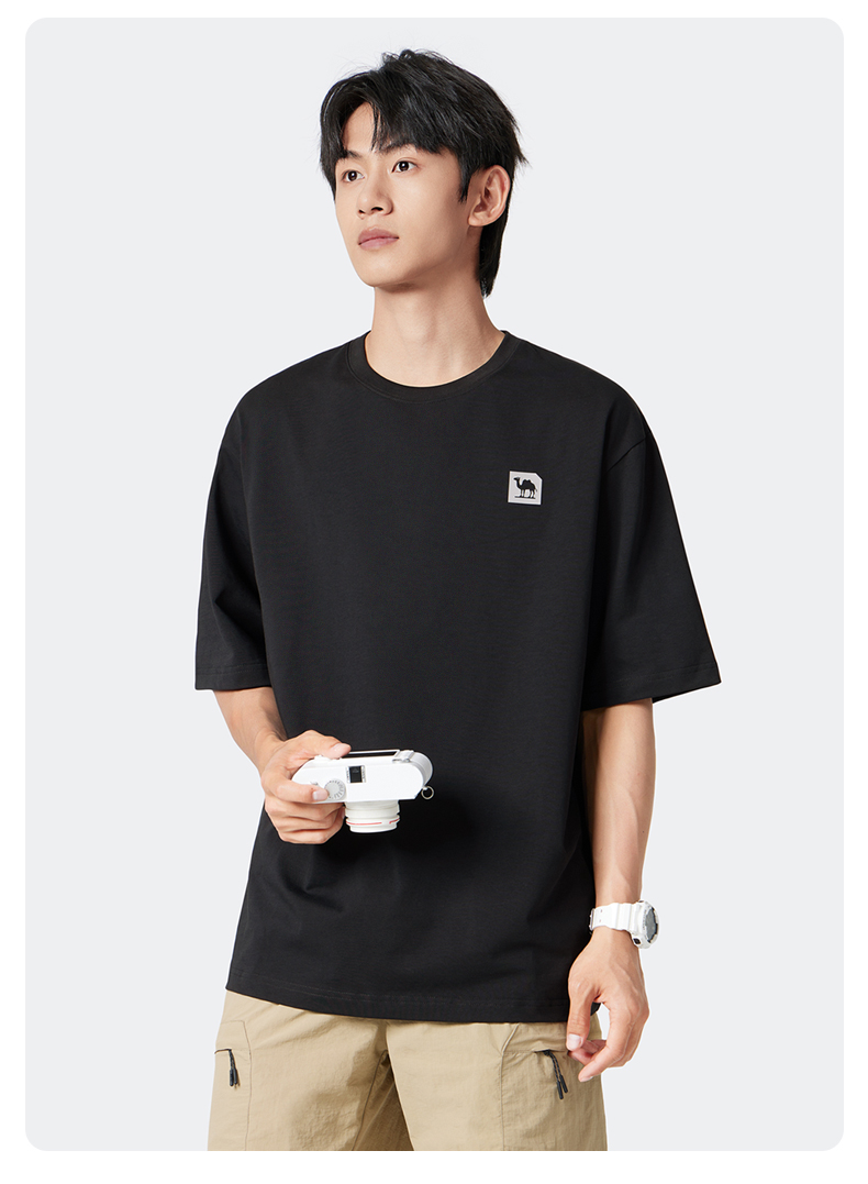 40 代 ファッション メンズ 七分袖ゆったりリラックスTシャツ