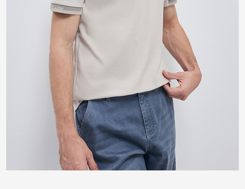 40 代 ファッション メンズ 上質ライン入りポロシャツ