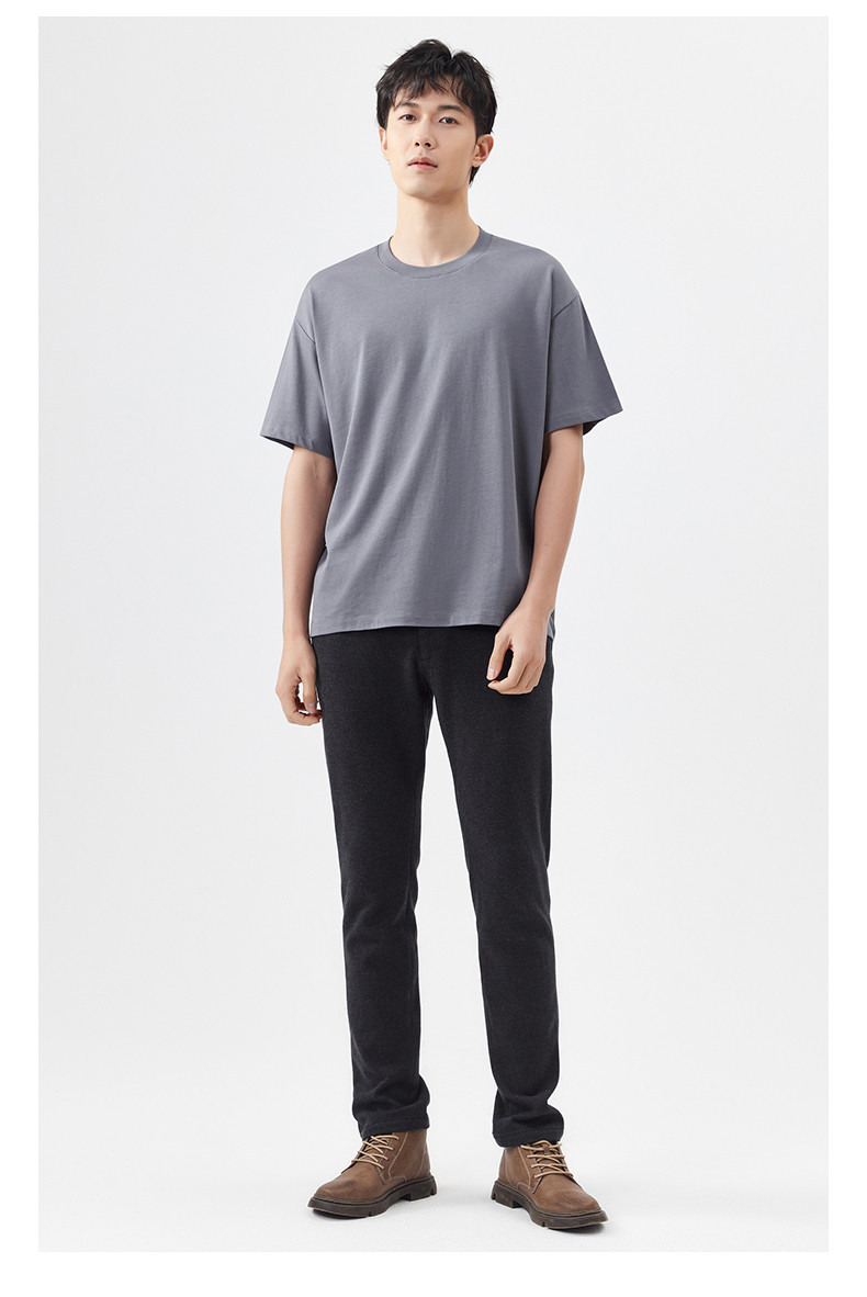 40 代 ファッション メンズ 洗練ゆったりシルエット半袖Tシャツ