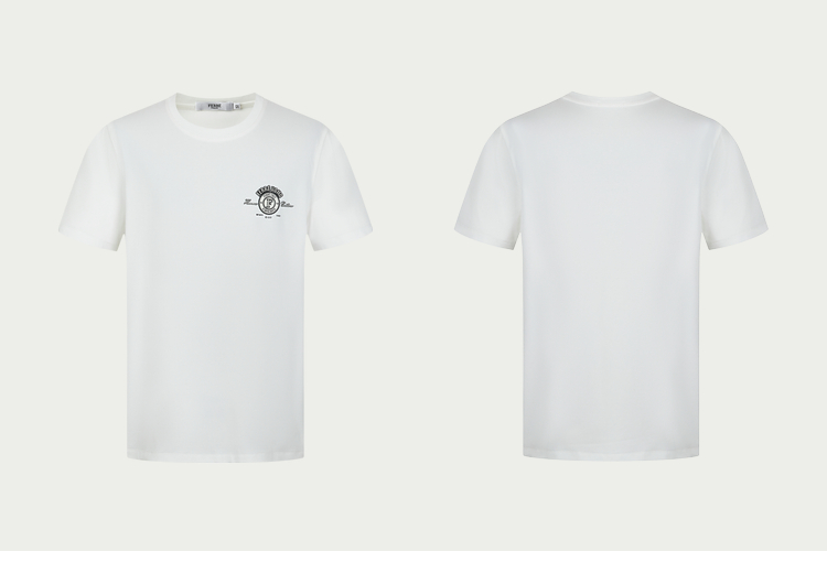 40 代 ファッション メンズ 胸元エンブレム 上質クルーネックTシャツ