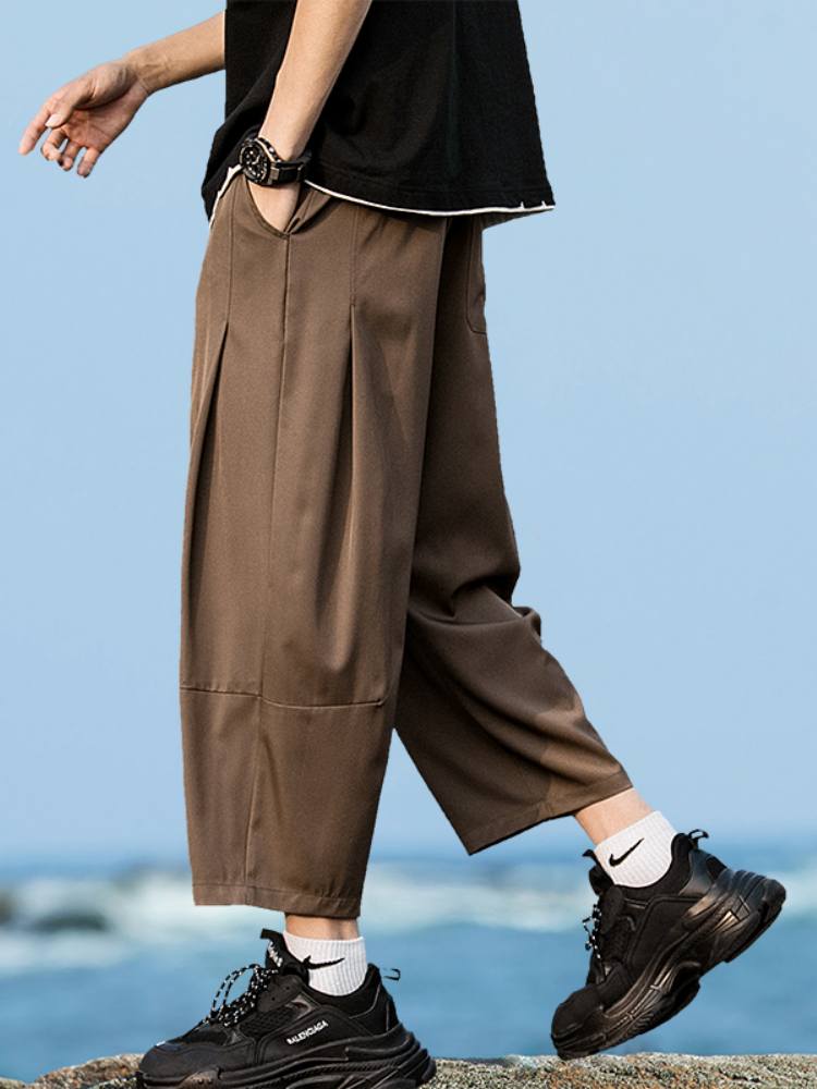 40 代 ファッション メンズ 大人のゆとりワイドパンツ