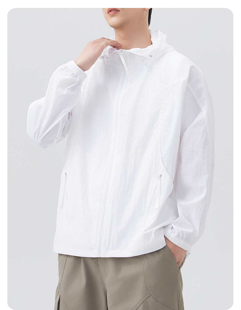 40 代 ファッション メンズ 軽やかフードジャケット