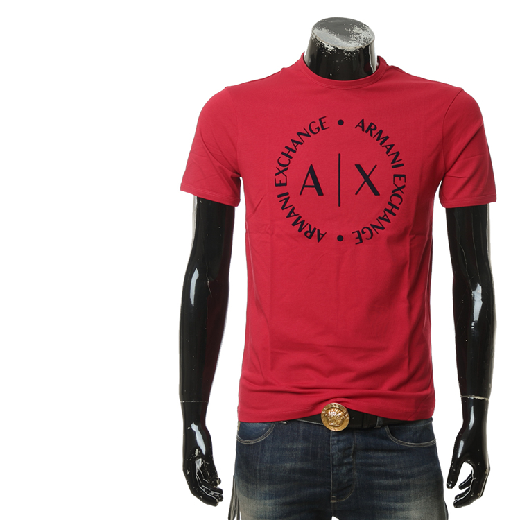 40 代 ファッション メンズ 円形ロゴ入り洗練半袖Tシャツ