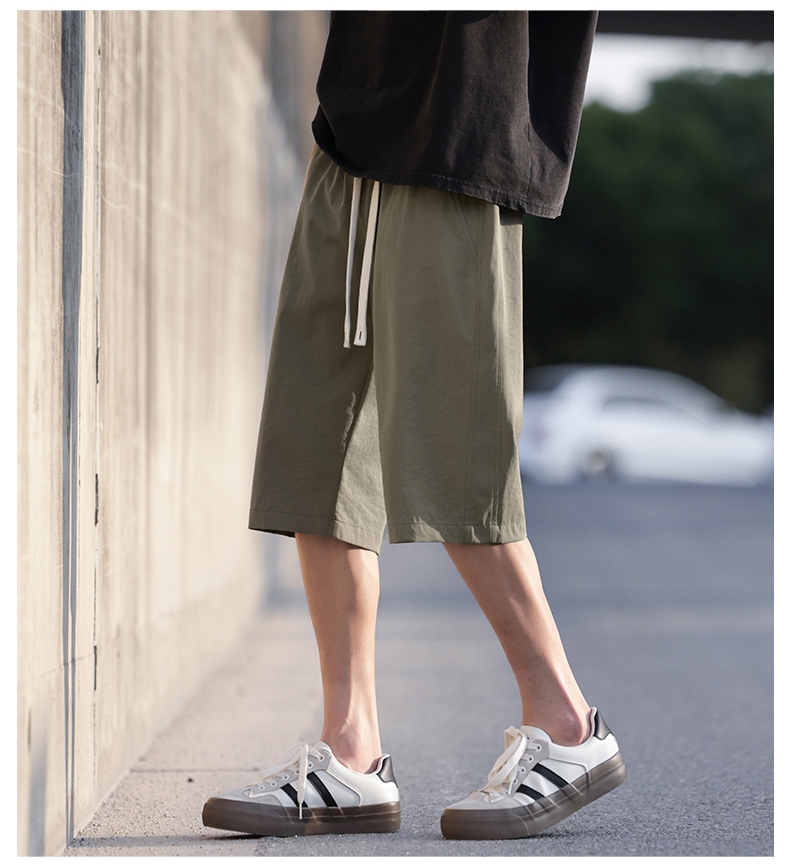 40 代 ファッション メンズ リラックスワイドガウチョパンツ
