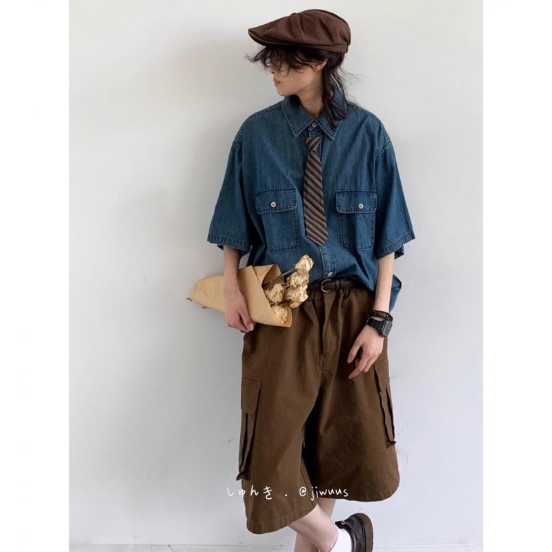 40 代 メンズ ファッション メンズ デニムシャツ 半袖 カジュアル ゆったり シャツ