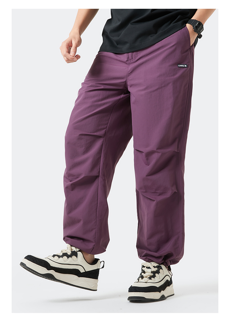 40 代 ファッション メンズ 撥水加工ワイドシルエットパンツ